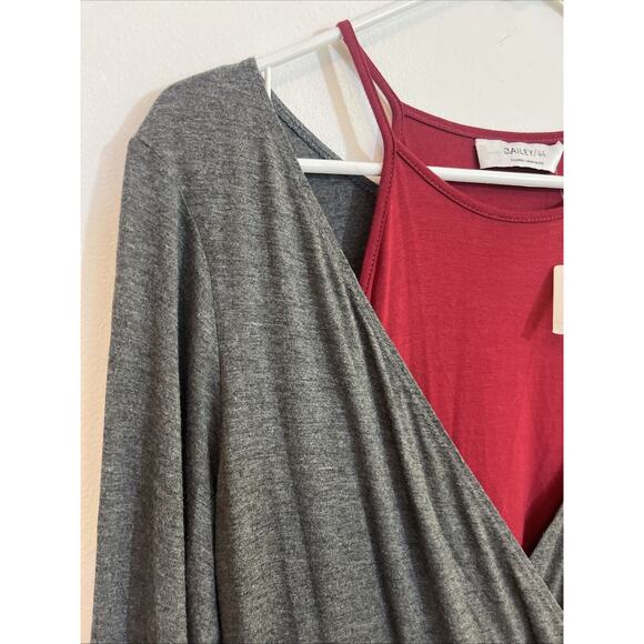 Bailey 44 Gray and Red Midi Dress - Picture 5 of 12